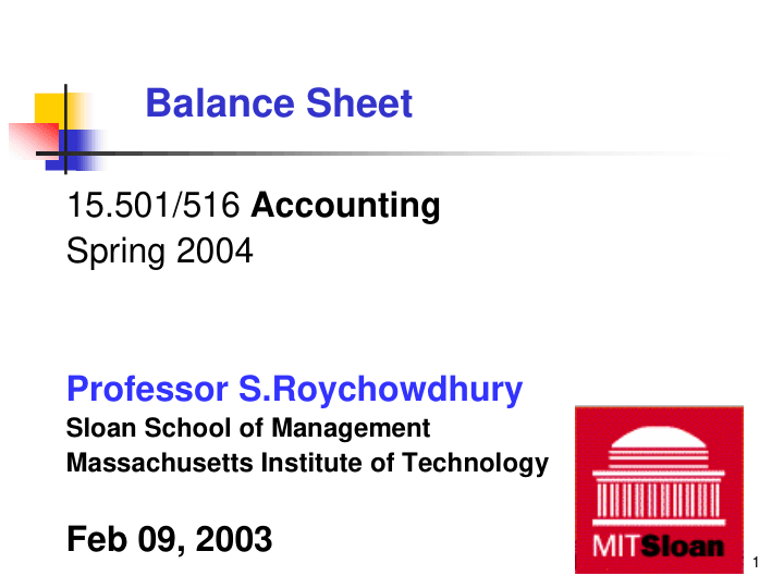 Balance Sheet — preview