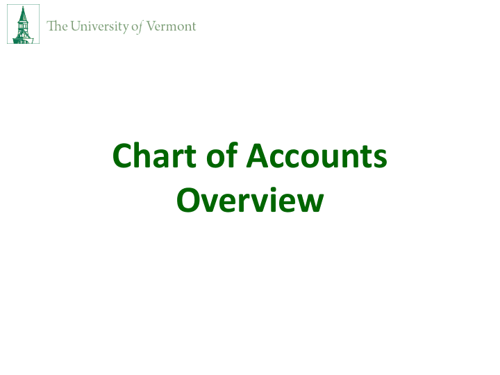 Chart of Accounts — preview