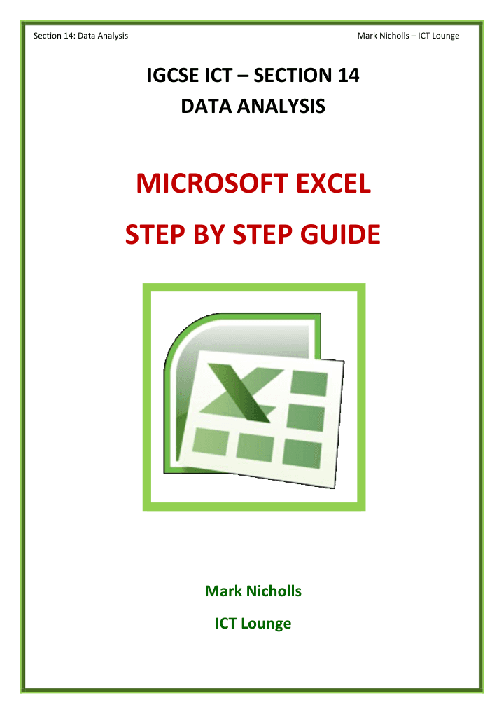 DATA ANALYSIS BY MS EXCEL — preview