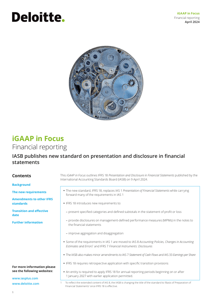 IFRS 18 IGAAP by Deloitte — preview