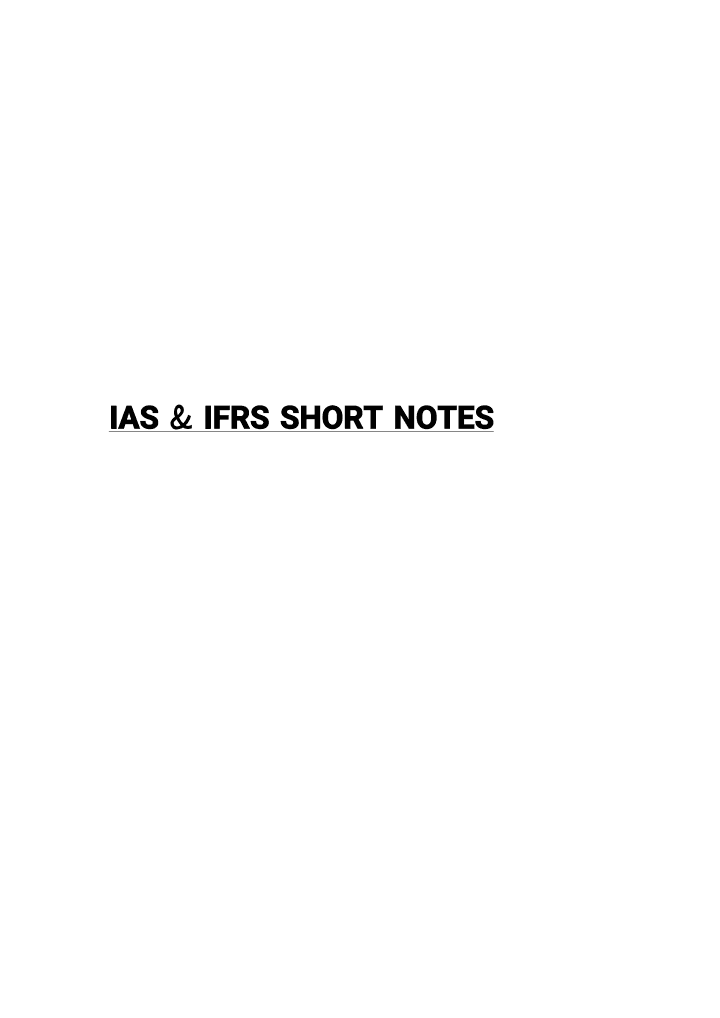 Ifrs & IAS — preview