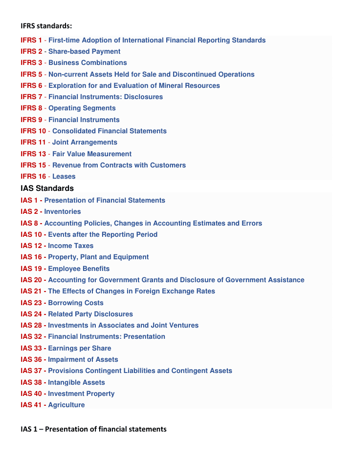 IFRS SUMMARY 2 — preview