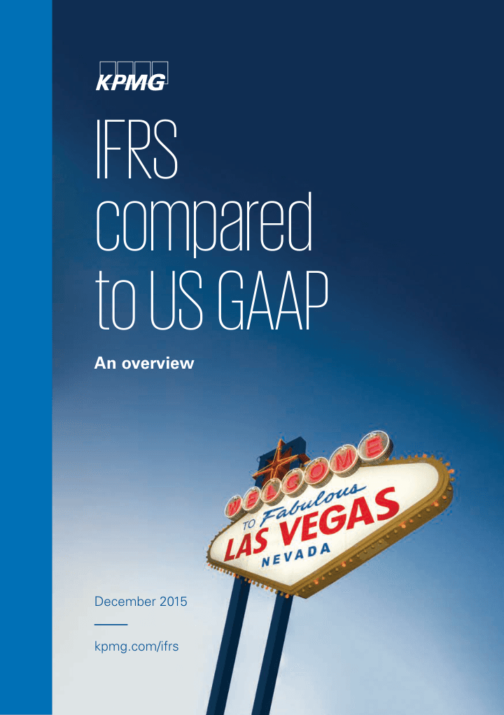 US GAAP vs IFRS — preview
